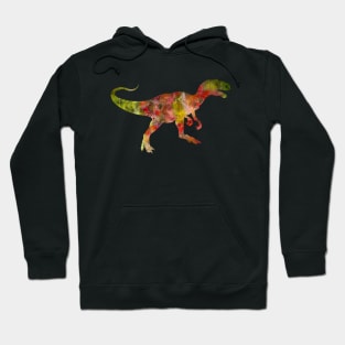 Allosaurus Watercolor Painting Hoodie